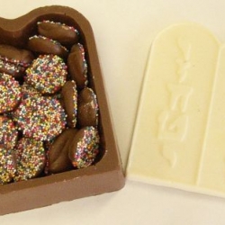 Gourmet Chocolate Torah Box Filled with Nonpareils