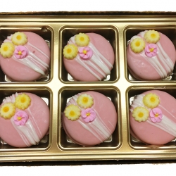 2018013 Pink Flower Favor Cookies