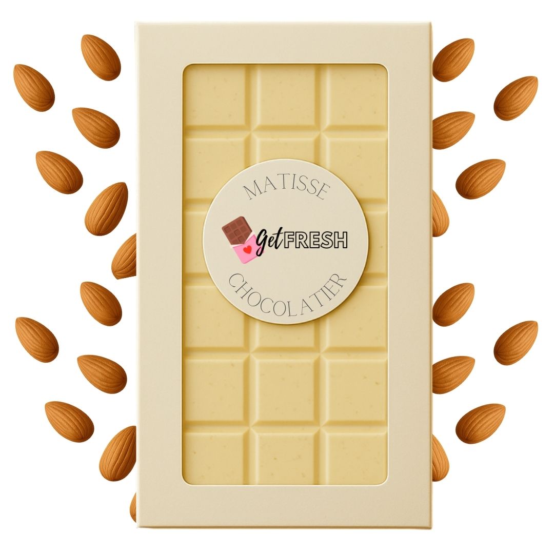 Pareve White Chocolate Almond Candy Bar